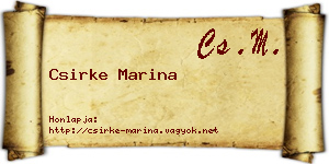 Csirke Marina névjegykártya